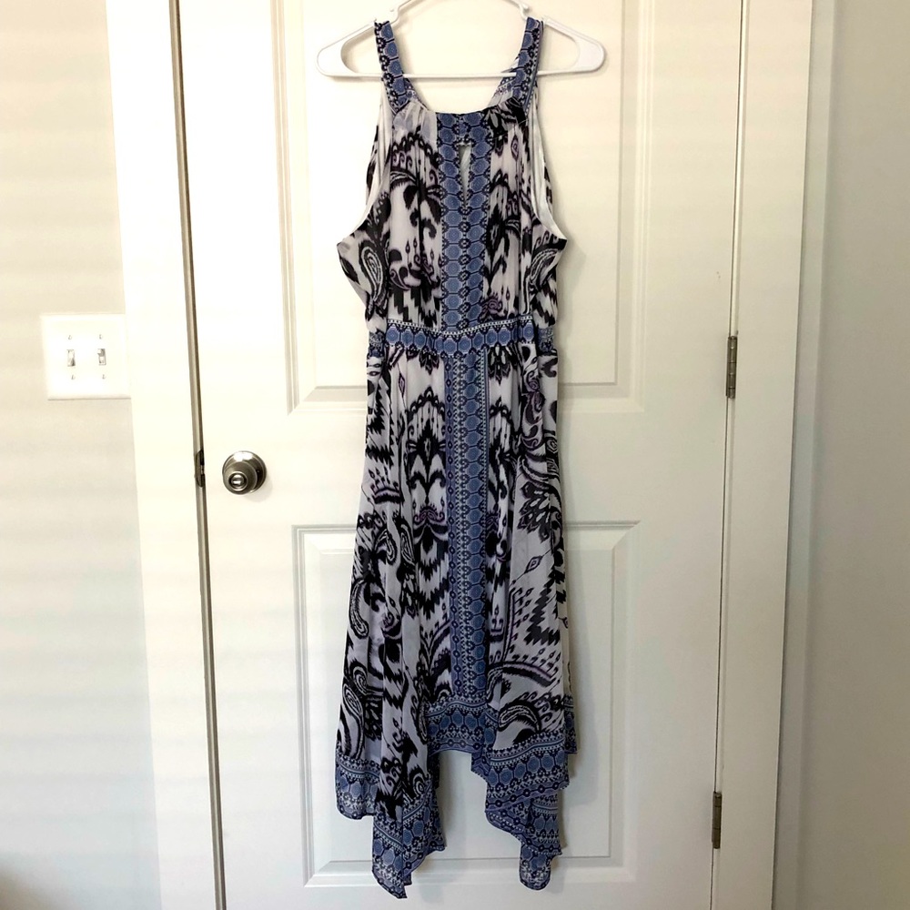 NEW YORK & CO handkerchief maxi dress